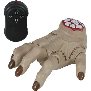 FIESTAS GUIRCA | Laufende Hand mit Fernbedienung (18 cm) - Halloween Spielzeug und Deko - Laufendes Händchen Schaurige Halloween Film Dekoration mit Bewegung - Beige