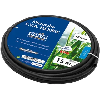 Aqua Control C4021E – Mikro-Bewässerungsschlauch 4 mm (4x6 mm) 15 m – Flexibler PE-Schlauch für Tropfbewässerung, Garten, Hochbeet und Topfpflanzen