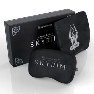 noblechairs Skyrim Edition Kissen-Set 2 Stück 40 x 40 cm Schwarz