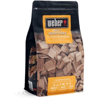 Weber Buchenholz Räucherchips (700g Packung) - dezent, süßliches Aroma, ideal für Käse, Gemüse, Fisch, Geflügel & Schwein, EU-Produkt, nachhaltig gewonnen, FSC zertifiziertes Holz (17621)