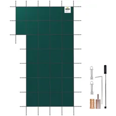 Bild Poolabdeckung 5,49x10,36m Passend für Schwimmbeckengröße 14,88x9,75m Schwimmbadabdeckung aus PP Sicherheitsabdeckung Winterabdeckplane Ideal für Schwimmbäder zu Hause im Garten oder Hotel