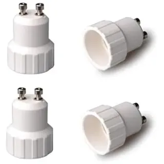 ShuoHui Lampenadapter Konverter GU10 Fassung auf E14 Lampensockel für LED Halogen Energiespar Lampen (4)