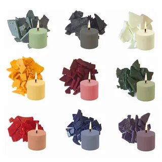 Weenwill Kerzenwachs Farbe,9 Farben Je 5 g,Kerzenfarben,Kerzenwachs Farbe,Kerzen Farbe für DIY Kerze,Kerzenfarben Farbstoff für Gelwachs Weihnachten und Geburtstage