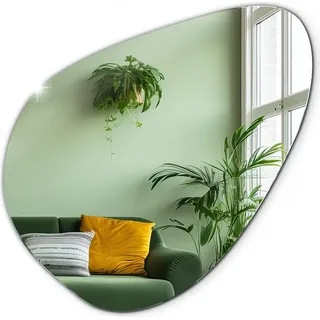 Spiegel Mit Unregelmäßiger Form - Boho -Stil Spiegel - Dekoration Für Das Wohnzimmer Im Schlafzimmer - 58x58 cm