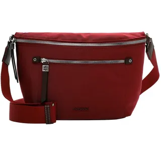 Umhängetasche EMILY & NOAH "Umhängetasche E&N Esther", Damen, Gr. B/H/T: 29cm x 26cm x 4cm 0, rot (schwarzrot 606), Polyester, Taschen Umhängetasche