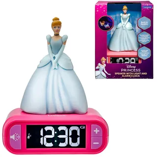 Lexibook Lexibook Disney Cinderella Kinderwecker Mit 3D Figur - Digitale Uhr Mit LCD Anzeige, Alarm-und Schlummer-Funktion, Besonderen Klingeltönen Und Nachtlicht, Für Kinder Ab 3 Jahren