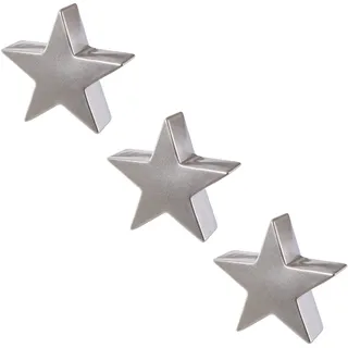 Dekostern CREATIV DECO "Weihnachtsstern, Weihnachtsdeko", beige (champagner), B:16cm H:16cm T:5cm, Keramik, Dekosterne, Dekostern, mit schimmernder Oberfläche