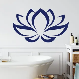 GRAZDesign Wandtattoo Lotusblume Lotus Mandala Blume Wandaufkleber Hindu für Wohnzimmer Schlafzimmer Flur - 49x30cm / gold