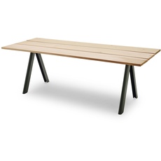 Skagerak - Overlap Table -  großer Gartentisch aus Zedernholz & Stahl