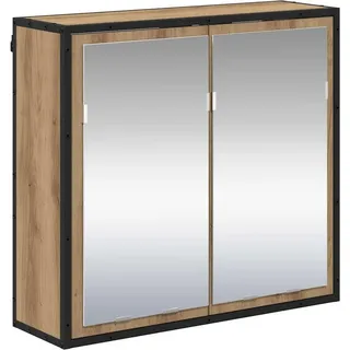 vidaXL Wandregal mit Regal Wandmontiert Artisan-Eiche 65 x 20 x 60 cm - Braun