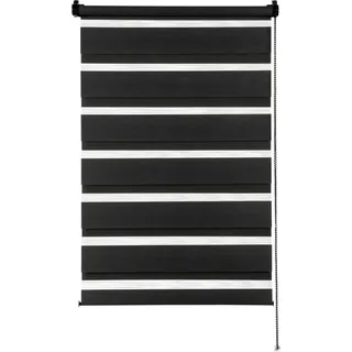 Gardinia Doppelrollo EasyFix 60 cm x 150 cm Schwarz