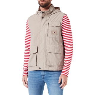 Tommy Hilfiger Herren Weste Sail Vest Ärmellos, Beige (Stone), M