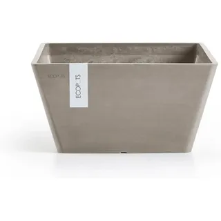 Ecopots Pflanzschale Berlin Quadratisch Braungrau 31 cm x 15,5 cm