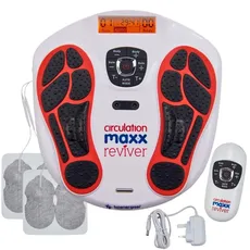 Circulation Maxx Ultra Reviver Reizstrom-Massage-Gerät I Förderliche Mikro-Reizstrom-Behandlung f. Füße & Körper I 2 Kanäle - 99 Level - Fernbedienung I BioEnergiser Elektrostimulations-Gerät