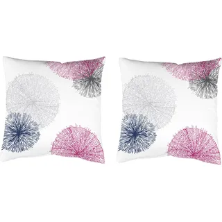Dekokissen HOME WOHNIDEEN "SCOPPIO" Gr. 1, lila (beere, bedruckt), B:40cm L:40cm, Polyester, Dekokissen_Sitzkissen_Kissenhüllen, Dekokissen