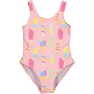 Badeanzug BLUE SEVEN, Jungen, Gr. 128 (134), N-Gr, rosa (azalee), Jersey, Elasthan, Polyester, bedruckt, Badeanzüge Badeanzug, im sommerlichen Alloverprint