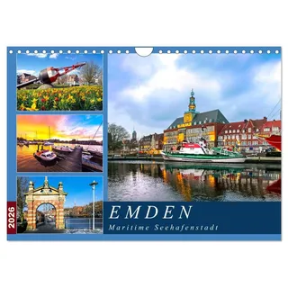 EMDEN maritime Seehafenstadt (Wandkalender 2026 DIN A4 quer), CALVENDO Monatskalender: Malerische und außergewöhnliche Stadtansichten (CALVENDO Orte)