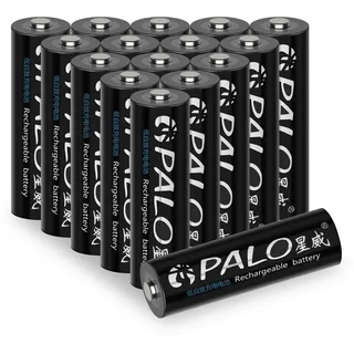 CITYORK 16 Stück 600mAh Wiederaufladbare AA Batterien, 1,2V NI-MH Doppel-A-Solarakku für Garten Solar Licht Lampe, Solar Wegeleuchten (Aussehen kann variieren)