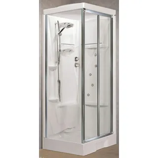 Novellini Neu Holiday Sf Hydro Dach 100x80cm Thermostat Durchsichtig Silber