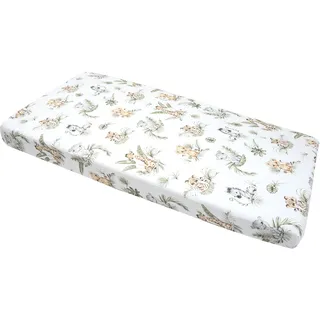 Medi Partners Spannbettlaken 60x120 Baby Bettlaken Kinderbett Spannbetttuch 100% Baumwolle - Fitted Kinder Sheet Bettwäsche Babymatratze Schlafsack Babybett (Safari)