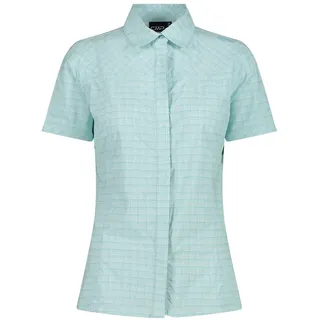 CMP Kurzarmhemd Aqua/Weiß XS