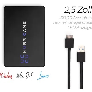 Hurricane MD25U3 schwarz Hurricane 400GB 2.5 Zoll Externe tragbare Festplatte USB 3.0 External HDD Mobile Speicherplatte für Fotos smart TV PC Laptop Comput...