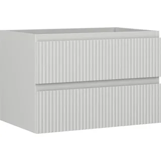 Mexen Rivel Badezimmerschrank für das Waschbecken 70 cm, 2 Schubladen, geriffelt, grau matt - 91A20-07047-2-BFF62 - Grau