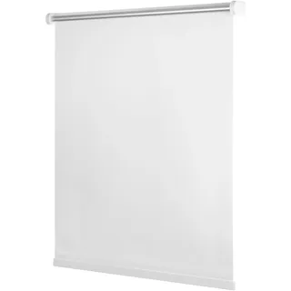 Ventanara® Rollo ohne Bohren schnurlos Springrollo inklusive Klemmträgern (Weiss (raumverdunkelnd), 90 x 150 cm)