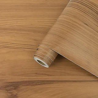 Arthome Hell Braun Holz Abziehen und Aufkleben Tapete,40cmx6m natürliche Holz Maserung Möbelfolie Rustikal Selbstklebend Abnehmbar Wasserdicht Holz Vinyl Wrap Klebefolie für Möbel