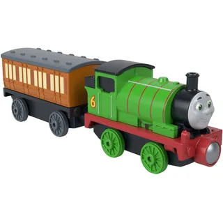 Thomas & Friends Fisher-Price Schiebefahrzeug Percy und Clarabel | Metall-Spielzeugzug für Vorschulkinder, mit Klassikern aus der Serie, magnetischen Verbindern, JLB71