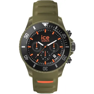 ICE-WATCH - Ice Chrono Khaki orange - Grüne Herren/Unisexuhr mit Plastikarmband - 021427 (Medium)