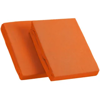 Kinzler C-10048/38 Mikrofaser Frottee Spannbetttuch Uni, 2x 90-100x190-200 cm, terra