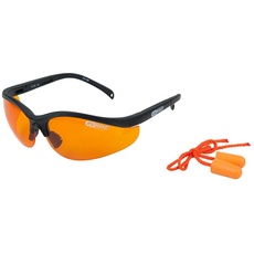 Bild Schutzbrille-orange, mit Ohrstöpsel