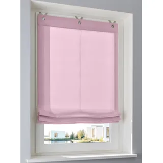 Raffrollo HEINE HOME Gr. 1, rosa (mauve), B:45cm H:140cm, Raffrollos, Raffrollo