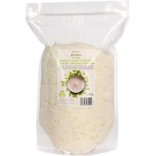 Premium Sojawachs von Materialix - 3kg natürliches Öko-Soja-Wachs-Flocken - Kerzenwachs zum Gießen - Sojawachs - Kerzen Wachs - Kerzenwachs Granulat - Wachs zum Kerzen Gießen - Soy Candle Wax