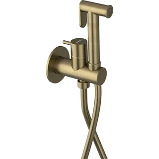 Sapho ULTRAMIX Unterputz-Bidetarmatur mit Stopp-Brause, Rund, Gold matt