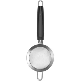 LURCH Tango Sieb klein Küchensieb mit Griff Ø 9,5 cm schwarz/silber