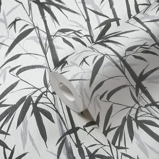 Michalsky Living Change Vliestapete Bambus schwarz weiß grau FSC®