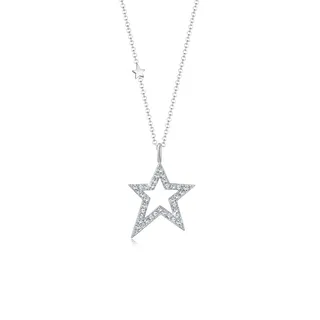 Elli Halskette Damen Stern Astro mit Kristallen in 925 Sterling Silber