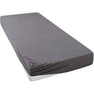 my home Spannbettlaken »Strawberry in Gr. 90x200, 140x200 oder 180x200 cm« für Matratzen bis 18cm Höhe, Spannbetttuch, Baumwollmischung, grau