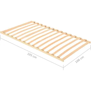 vidaXL Lattenrost mit 13 Latten Kopfteil verstellbar 70 x 200 cm