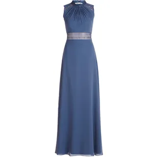 Abendkleid VERA MONT "Abendkleid rückenfrei", Damen, Gr. 32, EURO, blau (blau stone), 100% Polyester Pol. recyc.., Kleider Abendkleid