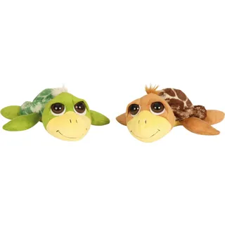 2 Stück Schildkröte Plüschtier Grün und Braun Kuscheltiere