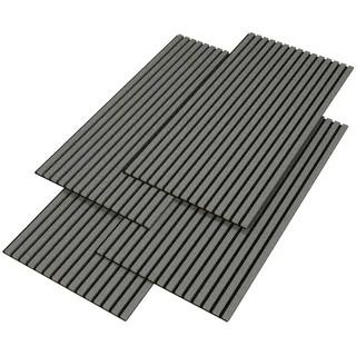 [neu.holz] Akustik Wandpaneel-Set Vang Eiche Bianco 4 St. 60 x 120 x 2,1 cm