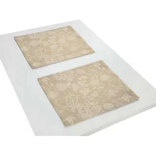 Platzset ADAM "Flower Cuvée Light" Gr. 1, beige, B:30cm L:40cm, Obermaterial: 100% Baumwolle, Platzsets, Platzset