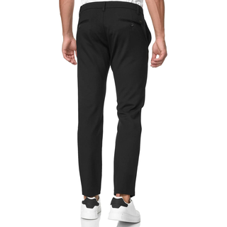 Anzughose INDICODE "INRoedekro", Herren, Gr. 32, Länge 32, schwarz, Web, Obermaterial: 65% Polyester, 35% Baumwolle, unifarben, slim fit knöchellang, Hosen Anzughose, gepflegter Look mit gerade geschnittener Beinform