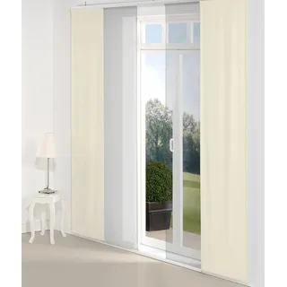 Schiebegardine WIRTH "Neufahrn" Gr. 4, beige (creme), B:60cm H:245cm, Jacquard, Polyacryl, Polyester, Gardinen, Schiebegardine, Inkl. Befestigungszubehör