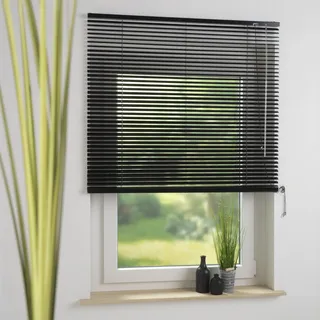 LIEDECO Jalousie »Aluminium-Jalousie« mit Bohren freihängend Aluminium, schwarz