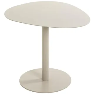 Haku-Möbel Beistelltisch Kaschmirgrau Metall , organisch , Rundrohr, Sockel , 51x42x41 cm , Wohnzimmer, Wohnzimmertische, Beistelltische, Beistelltische Metall
