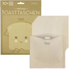 Toaster Bags: 10x Premium Tüten für Toaster, Backofen, Mikrowelle und Grill – Mehrweg Toasttaschen Wiederverwendbar – Hitzebeständig bis 260 °C – Toaster Beutel – Bag von LIVAIA